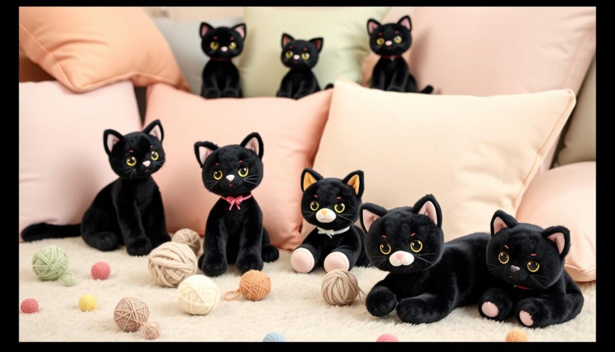 black cat cuddly toy